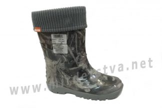 Резиновые сапоги для мальчика AlisaLine Color 401 Охота серый