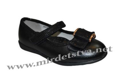 Туфли черные для девочки B&G KK216-515