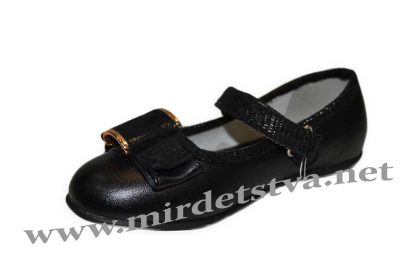 Туфли черные для девочки B&G KK216-515
