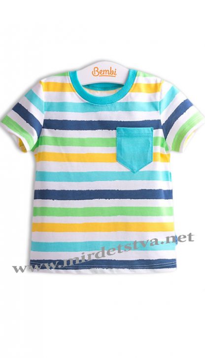 Разноцветная футболка для мальчика Бемби ФБ538