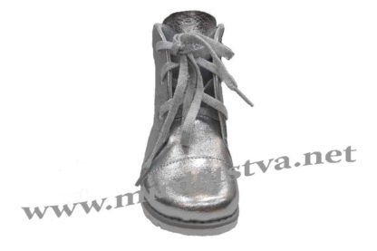 Осенние серебристые ботинки на девочку и подростка Tops Д-25.37