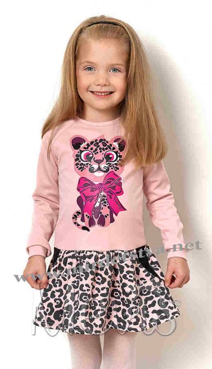 Детское платье пудрового цвета Mevis 2586-05