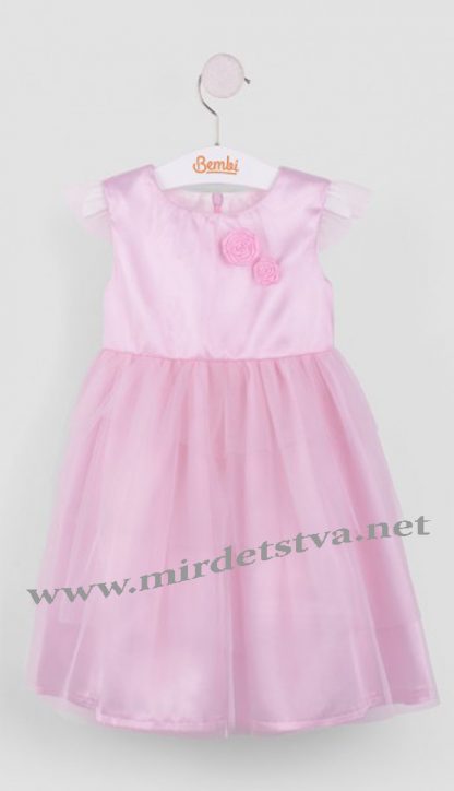 Розовое праздничное платье для девочки Бемби ПЛ151