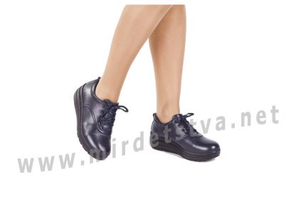 Синие женские туфли на шнурках ортопедия 4Rest Orto 17-015