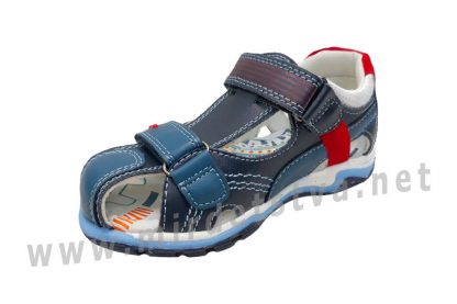 Синие кожаные сандалии на мальчика B&G BG190-933