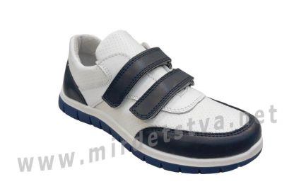 Детские кожаные кроссовки на липучках для мальчика Bistfor 97112/919/748