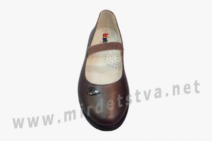 Классические кожаные туфли балетки для девочки Bistfor 70159/840 (78159/840)