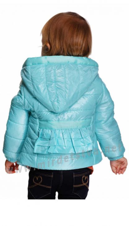 Детская демисезонная куртка с капюшоном девочке Alfonso 02/17-М мята