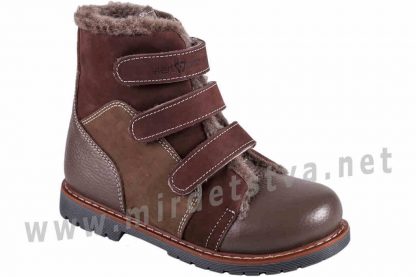 Коричневые зимние ботинки детская ортопедия 4Rest Orto 06-756МЕХ