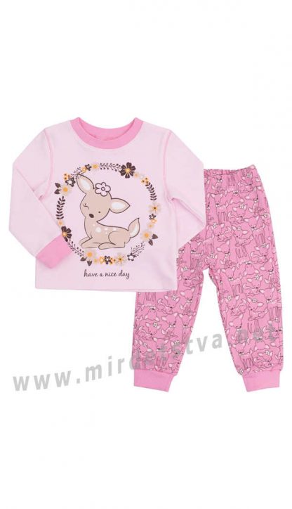 Розовая пижама для девочек Бемби ПЖ39