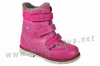 Розовые зимние ортопедические ботинки для девочек 4Rest Orto 06-747МЕХ