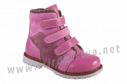 Розовые зимние ортопедические детские ботинки 4Rest Orto 06-754МЕХ