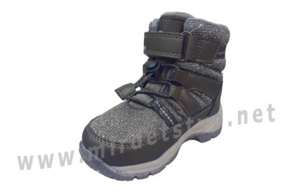 Серебристые зимние ботинки для девочки B&G R20-203