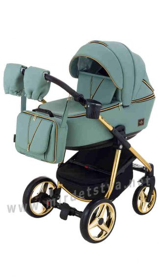 Коляска модульная 2в1 Adamex Sierra Polar Gold SR337 кожа