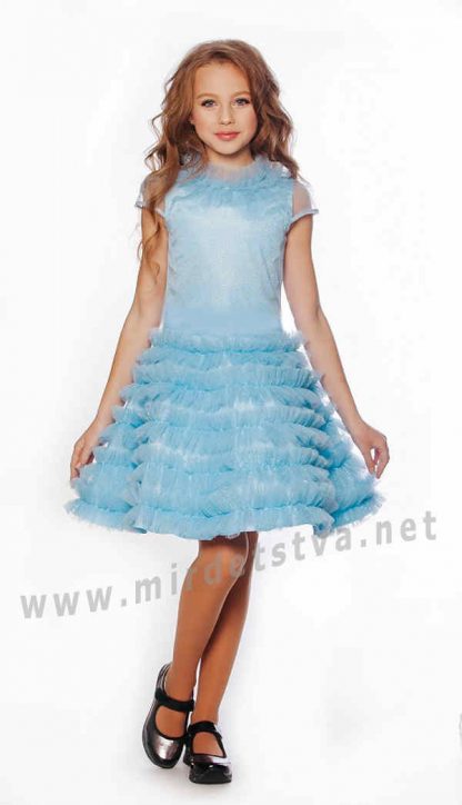 Праздничное платье Lukas 9536 нежно голубого цвета