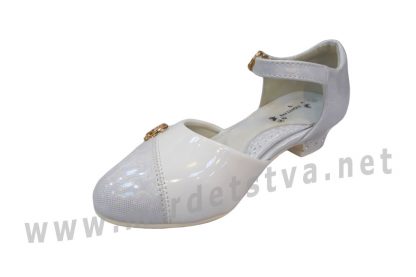 Туфли на каблуке Tom.m C-T1037-A белые с серебром