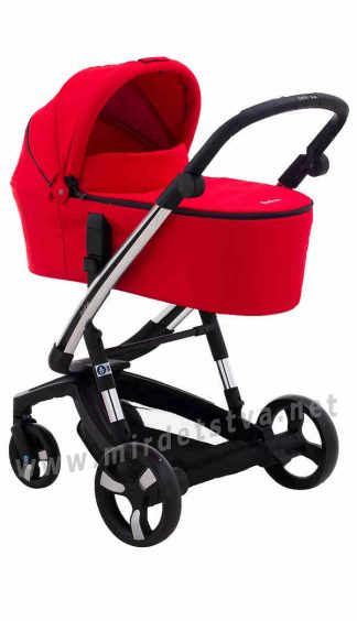 Красная коляска детская 2в1 Ibebe i-stop Chrome red