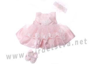 Нарядное розовое платье для девочки Bibaby 914706