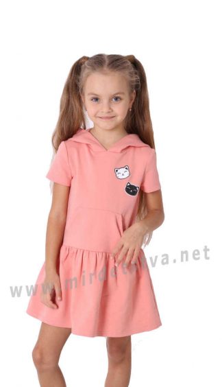 Детское летнее платье с капюшоном Mevis 3736-04