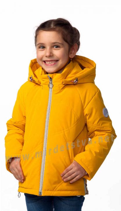 Весенняя куртка для девочки Nestta Lera желтая