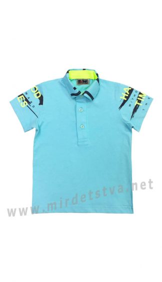 Детская футболка-поло голубая Cegisa 0751