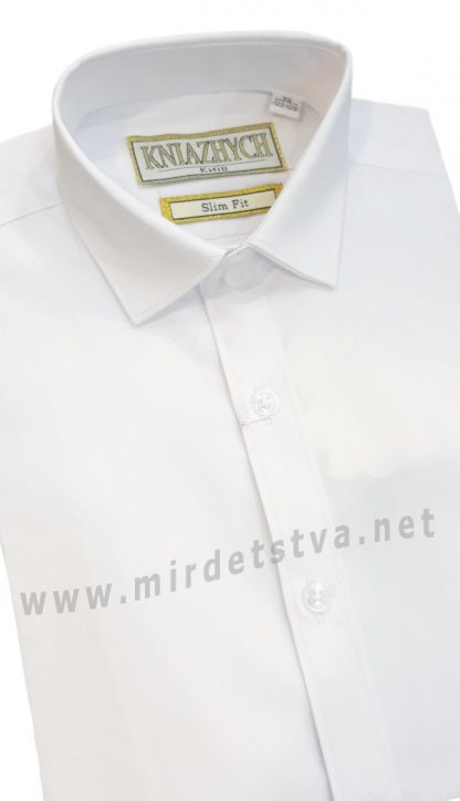 Белая рубашка с коротким рукавом Kniazhych PT2000