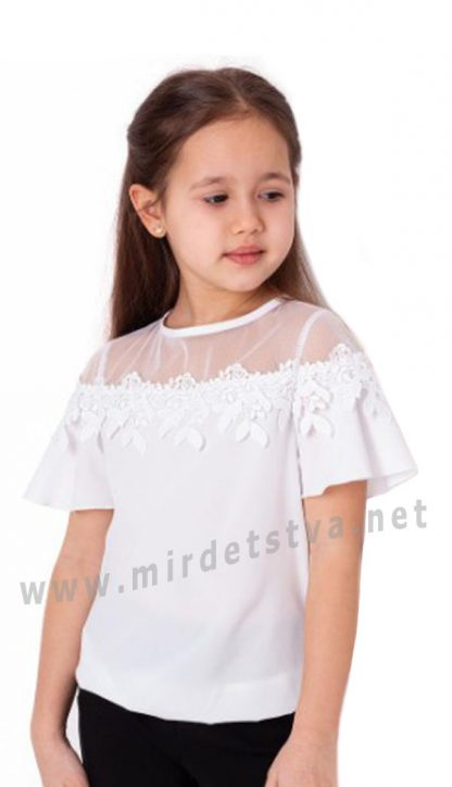 Блуза с коротким рукавом для девочки Mevis 3630-01