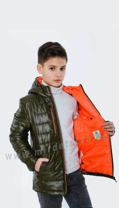 Красивая демисезонная куртка для мальчика на Thinsulate Nestta Alex хаки