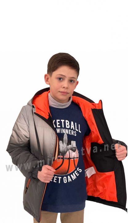 Рефлективная демисезонная куртка для мальчика Nestta Timur оранжевый