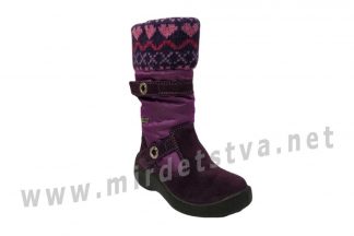 Фиолетовые детские зимние сапоги на мембране для девочки Floare 2323571130
