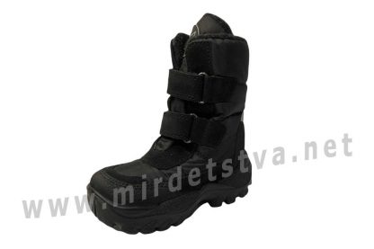 Зимние качественные черные термо ботинки мальчику Tigina 97081100