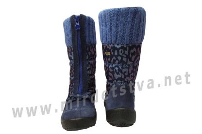 Синие зимние термо сапожки на мембране для девочки Floare 42063-6