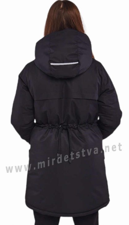 Детская демисезонная черная куртка парка на мембране для девочки Traveler Sirius