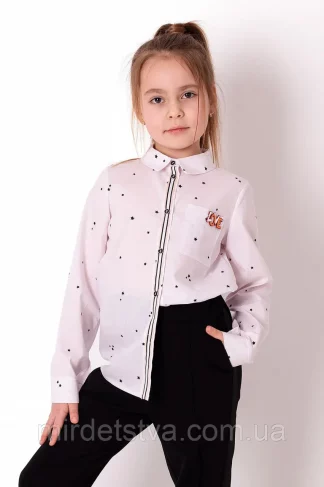 Хлопковая блуза на каждый день для девочки Mevis 3720-04